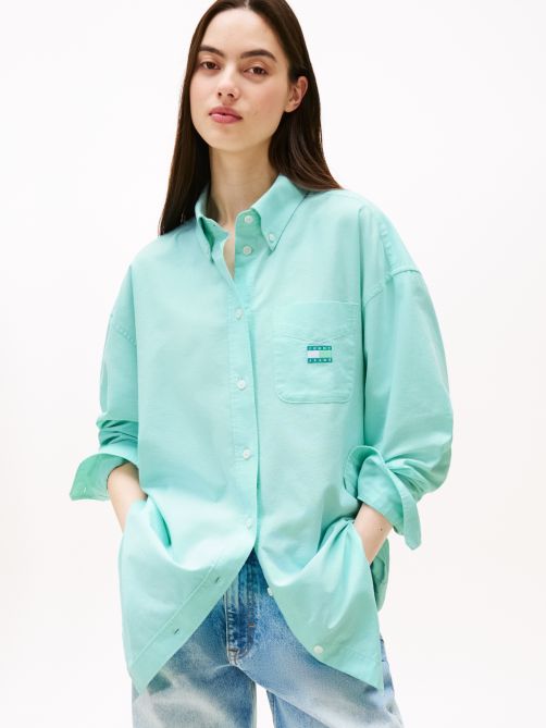 Tommy Badge Oversized Fit Oxford Shirt