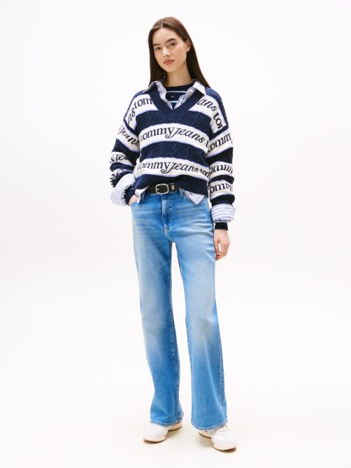High Rise Flared Leg Jeans