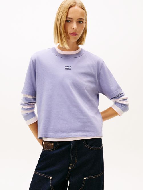 Tommy Badge Boxy Crew Neck T-Shirt