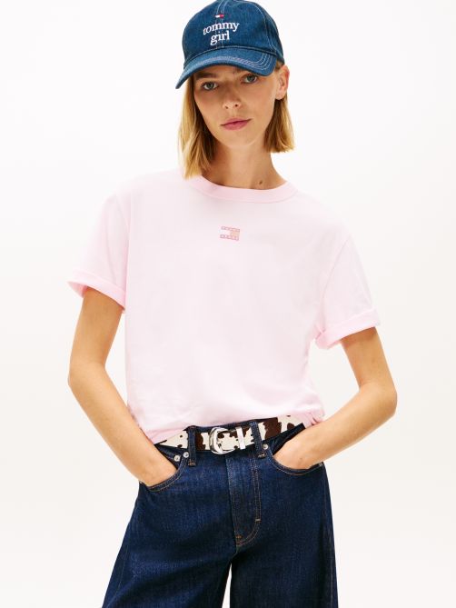 Tommy Badge Boxy Crew Neck T-Shirt