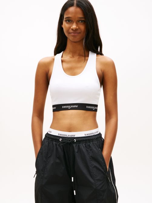 Repeat Logo Tape Racerback Bra Top