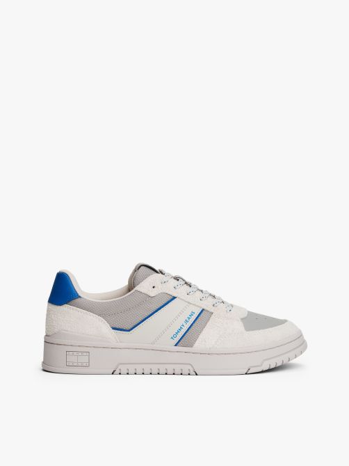 Suede Mixed Texture Cupsole Trainers