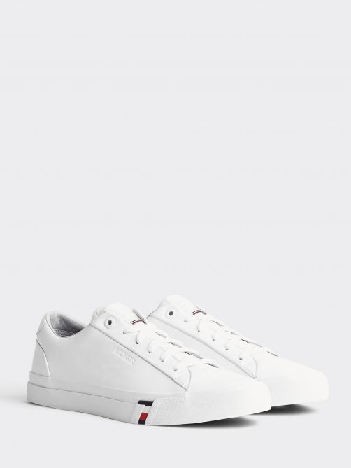 Signature Tape Leather Lace-Up Trainers
