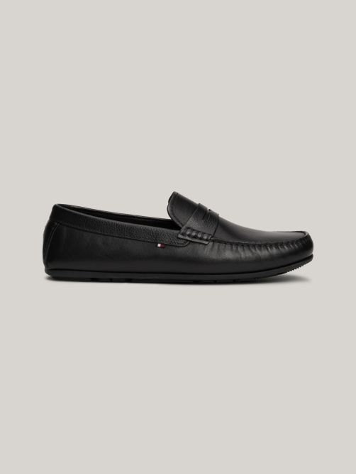 Rubberised Flag Leather Driver Shoes