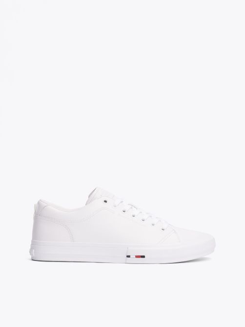 Leather Logo Lace-Up Trainers