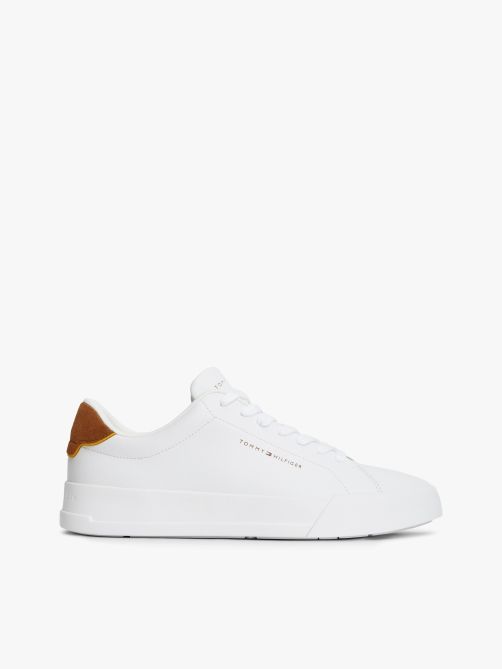 Logo Court Trainers with Leather