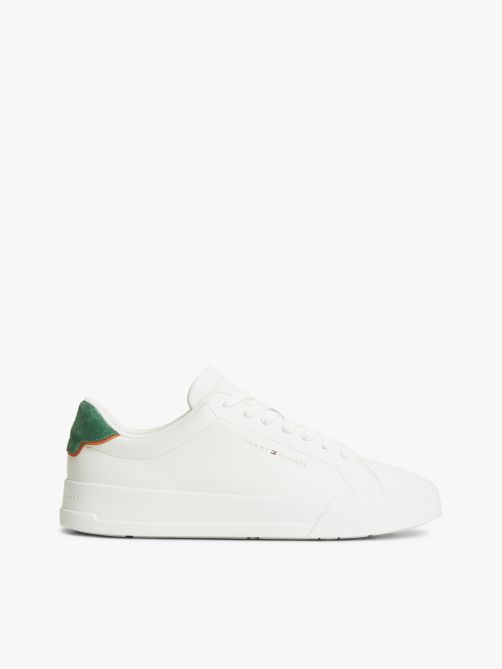 Logo Court Trainers with Leather