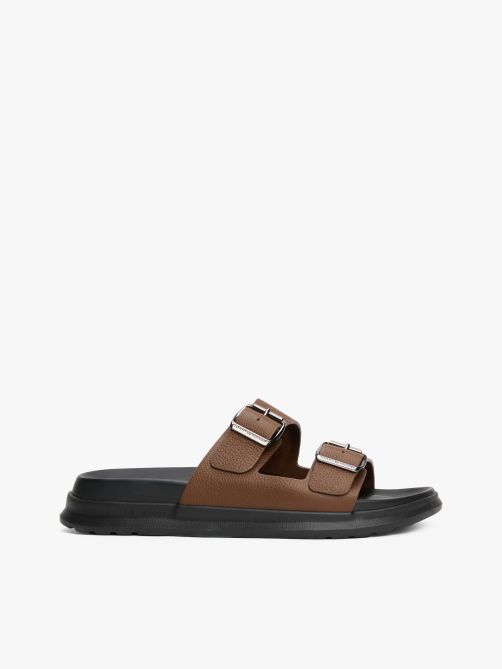 Leather Buckle Strap Sandals