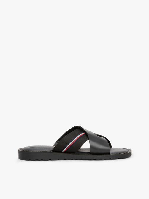 Leather Cleat Crossover Sandals