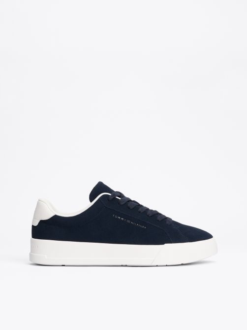 Suede Flatform Court Trainers