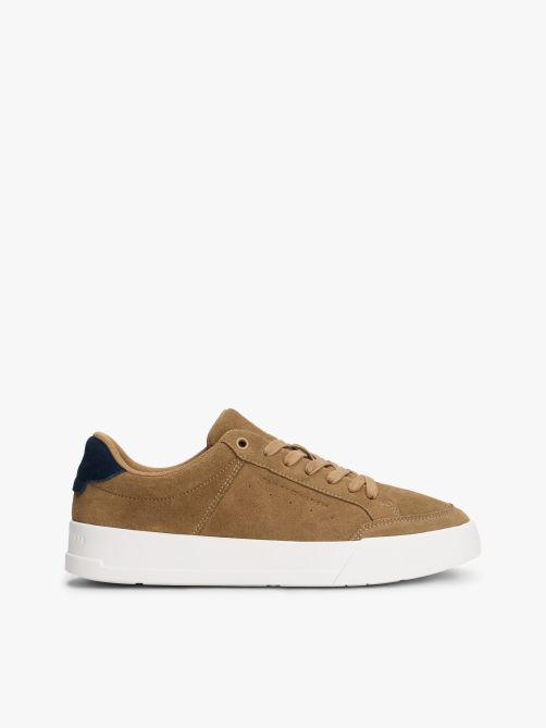 Suede Chunky Sole Court Trainers