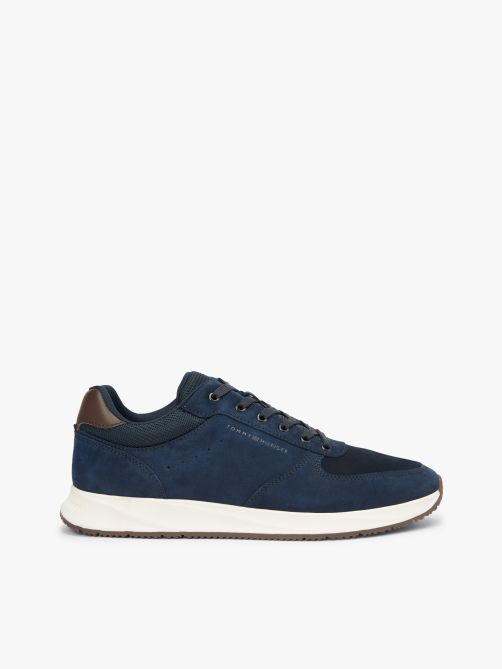 Suede Contrast Heel Trainers