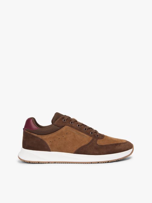 Suede Contrast Heel Trainers