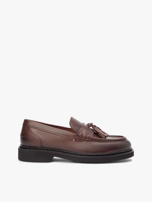 Leather Ultra Lightweight Tassel Strap Loafers