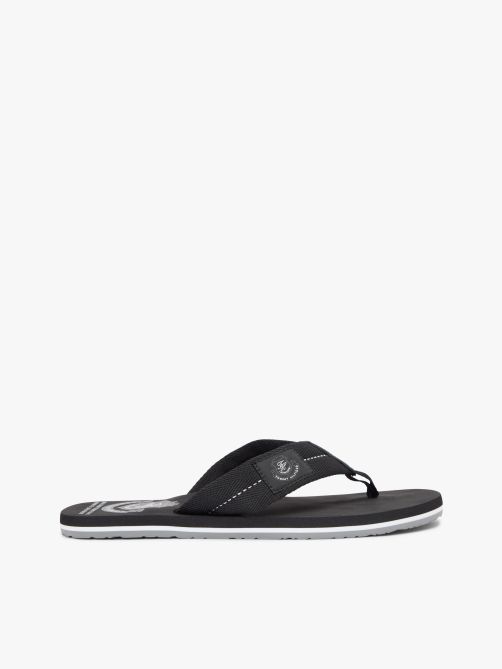 Crest Patch Webbing Strap Flip-Flops
