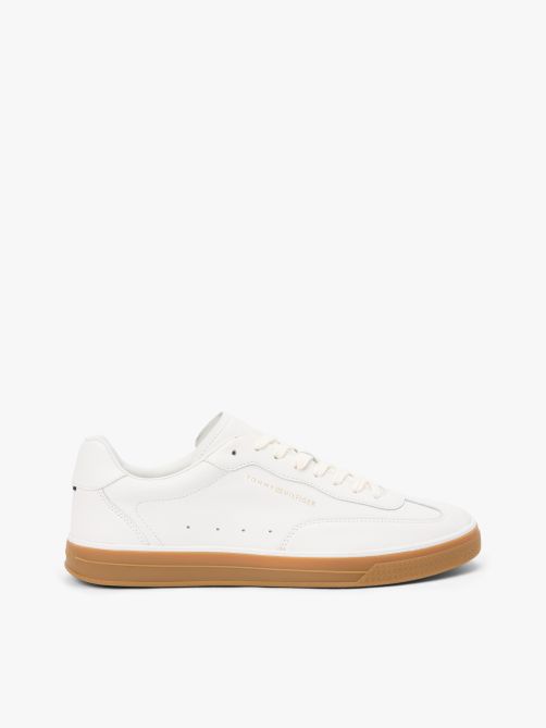 Luxe Metallic Logo Leather Trainers
