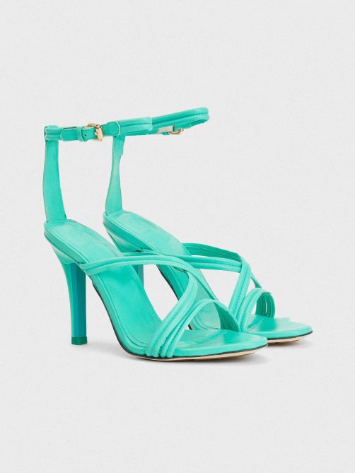 Crest High Heel Strap Leather Sandals
