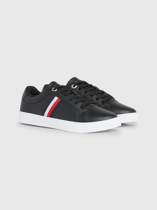 Essential Global Stripe Leather Trainers