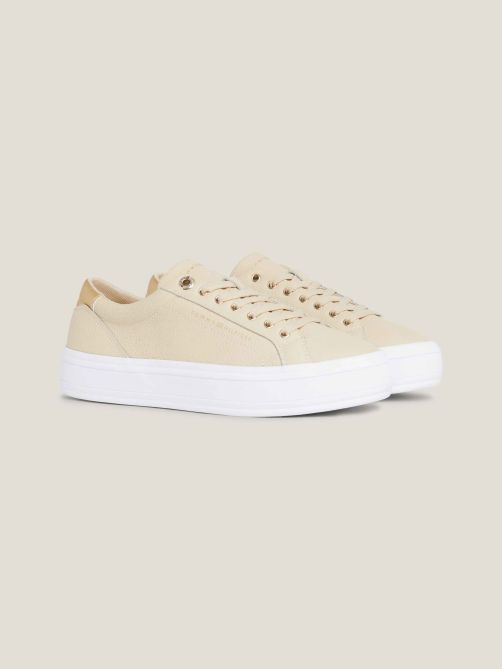 Essential Metallic Heel Lace-Up Trainers