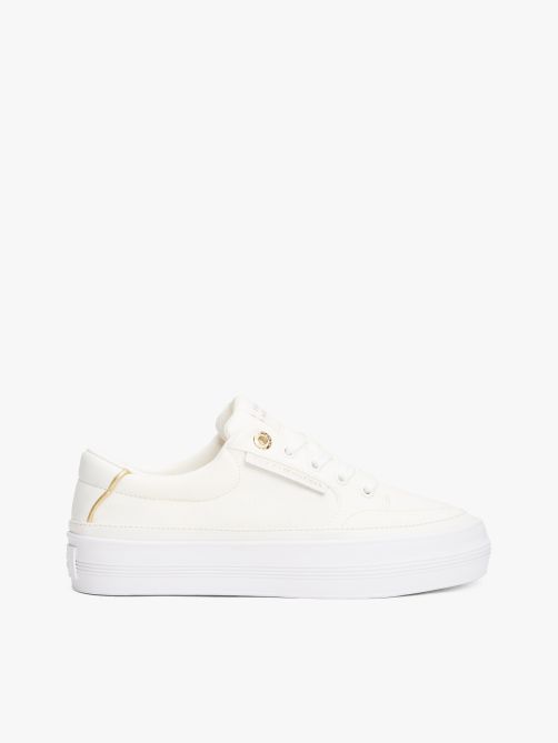 Essential Canvas Metallic Flatform Trainers
