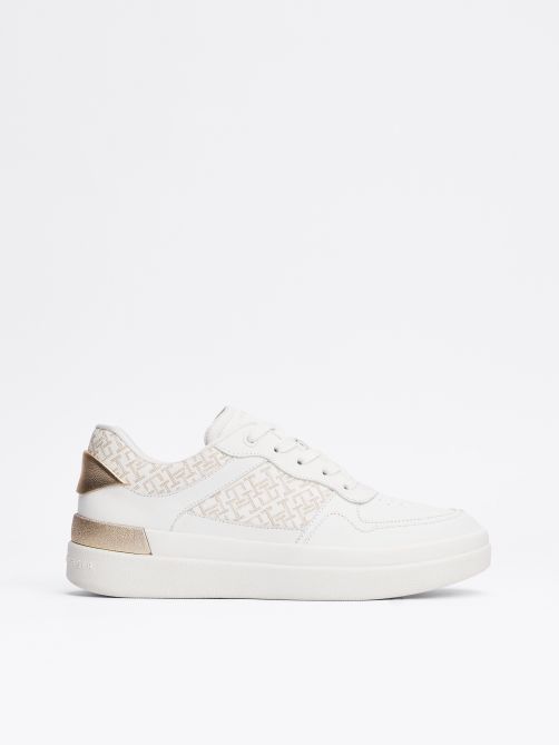 TH Monogram Leather Court Trainers
