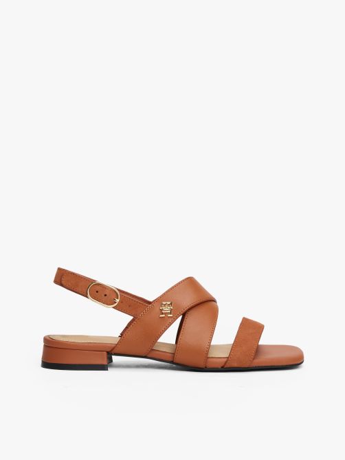 TH Monogram Leather Sandals