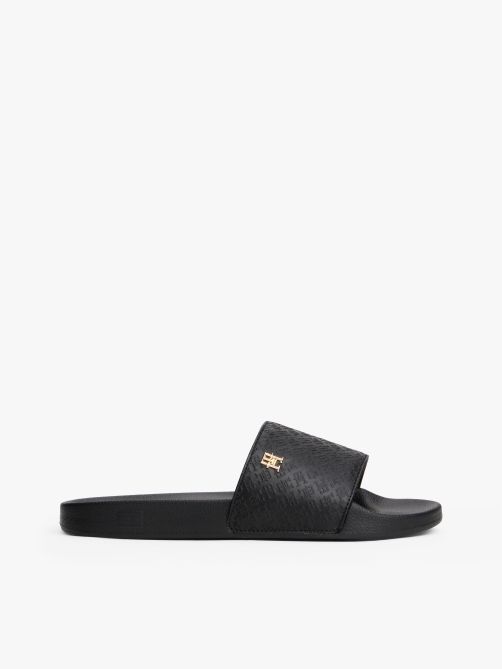 Embossed TH Monogram Pool Slides