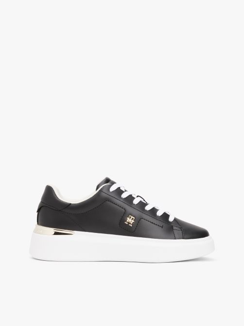 Leather Th Monogram Court Trainers