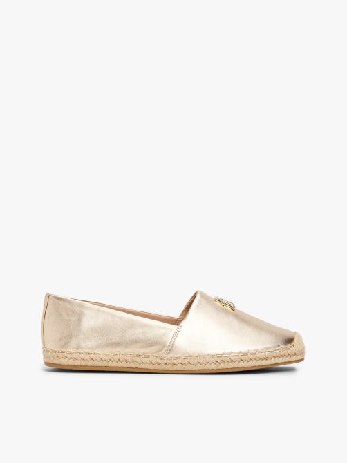 Metallic Leather Espadrilles