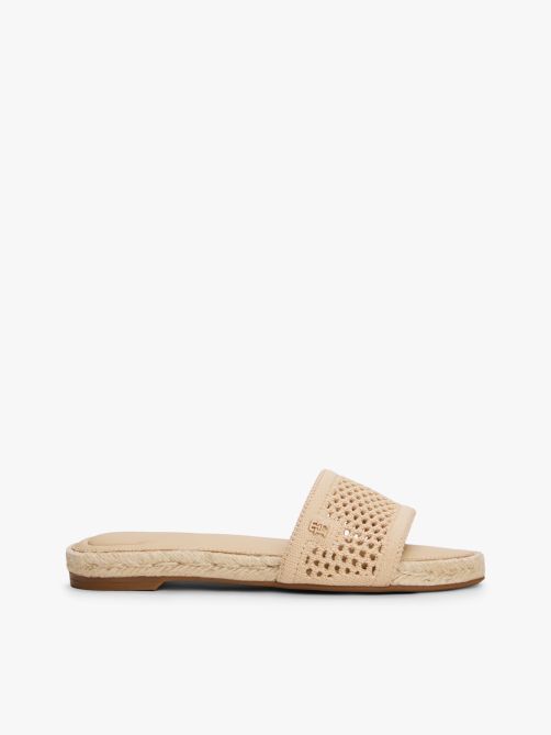 Knit Mesh Espadrille Mules
