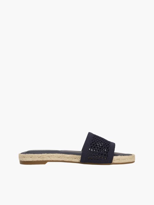 Knit Mesh Espadrille Mules