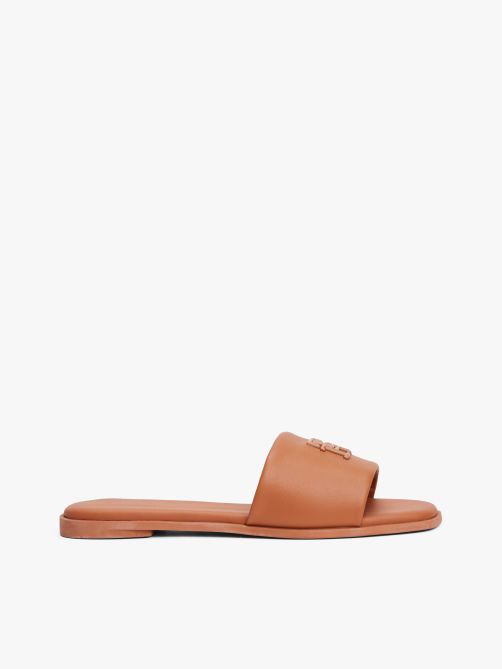 TH Monogram Leather Mules