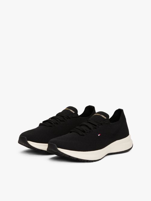 Flag Embroidery Knit Trainers