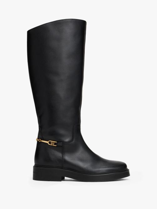 Leather TH Monogram Horsebit Riding Boots