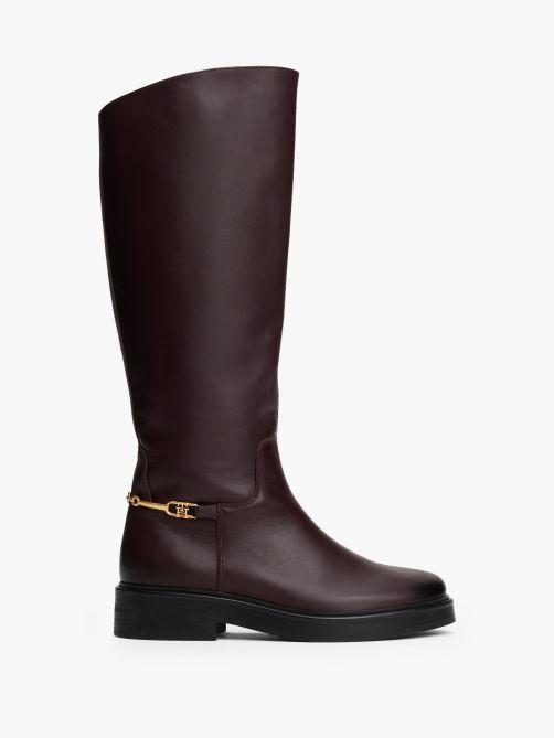 Leather TH Monogram Horsebit Riding Boots