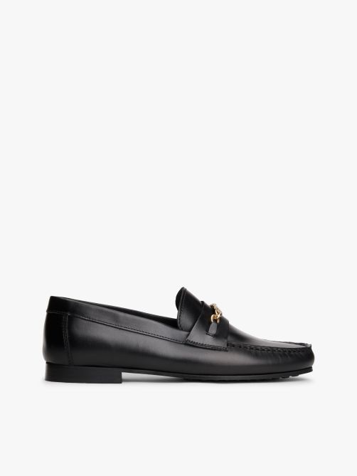 Leather TH Monogram Horsebit Chain Loafers