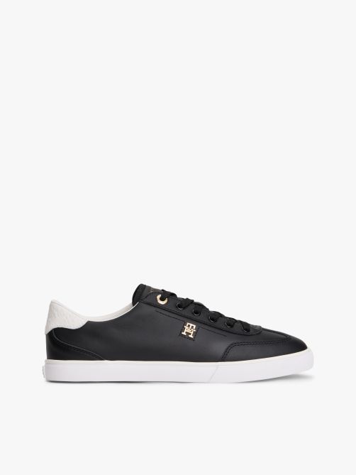 Leather TH Monogram Lace-Up Trainers