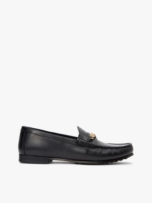 Chain Horsebit Leather Loafers