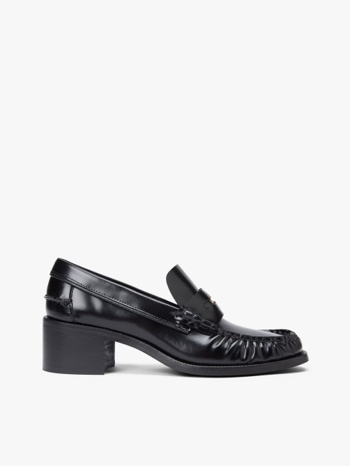 Patent Leather Block Heel Loafers