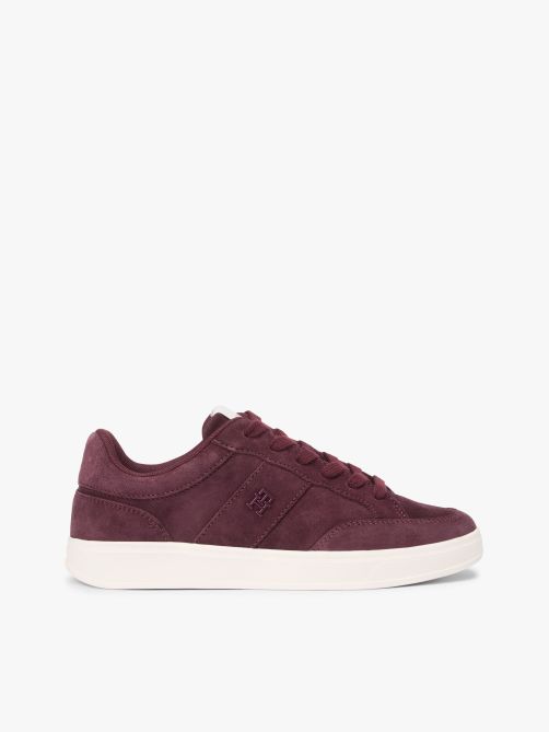 TH Monogram Suede Court Trainers