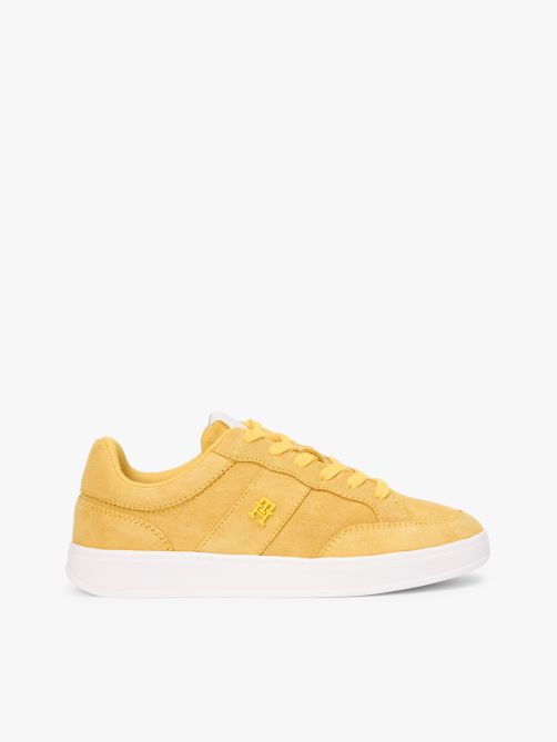 TH Monogram Suede Court Trainers