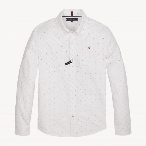 قميص من القطن المرن بستايل مطبّع