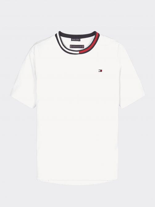 تيشيرت بقصّة مربعة ألوان متباينة ونسيج شبكي