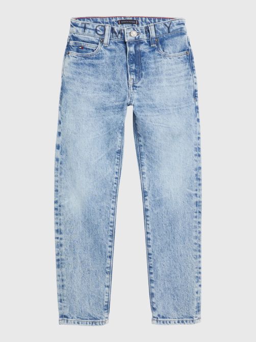 Modern Straight Faded Jeans