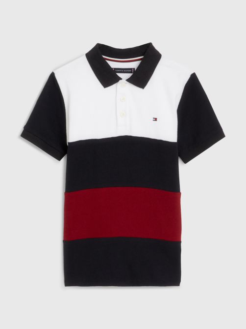 Global Stripe Crepe Polo