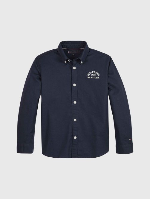 Varsity Logo Embroidery Oxford Shirt