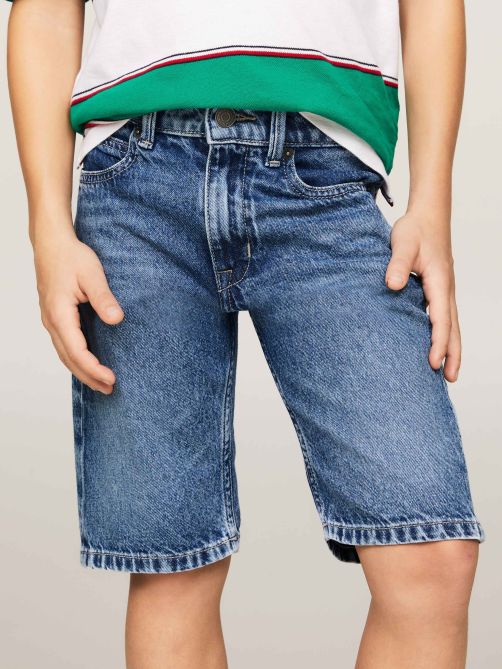 Modern Straight Denim Shorts