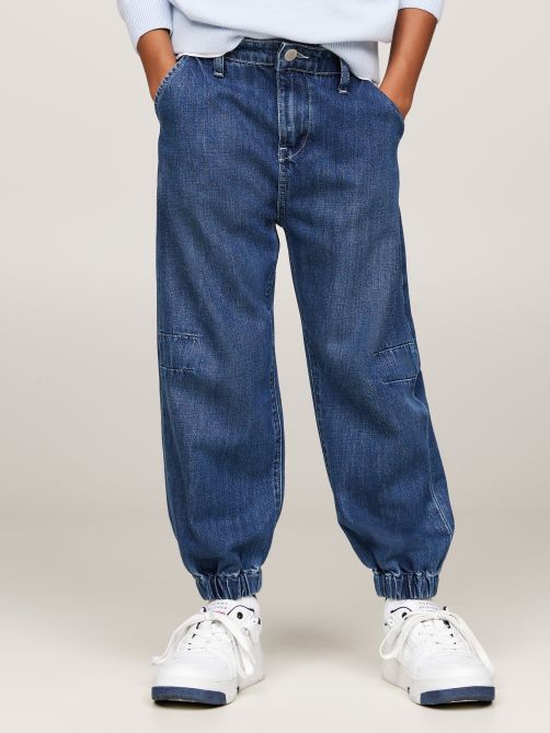 Wide Leg Cuffed Jeans