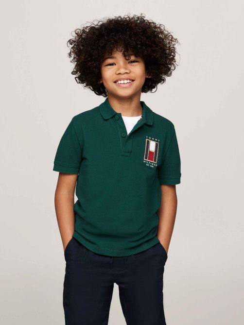 Vertical Flag Polo T-Shirt