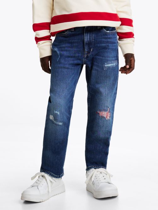 Skater Distressed Straight Jeans